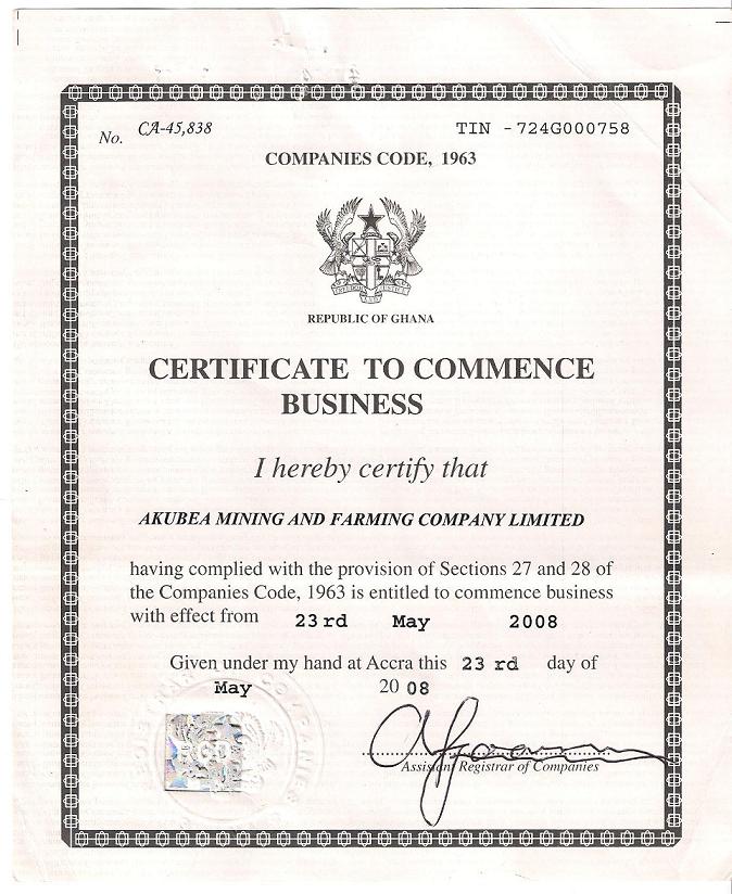 Certificate